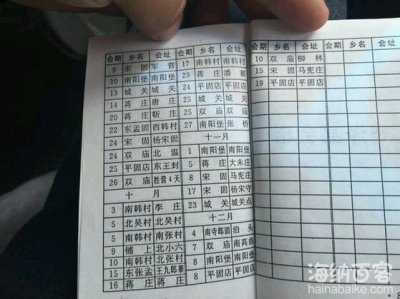 邯郸市广平县赶会时间表 