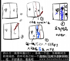 童年游戏：分田地，又称掼刀 