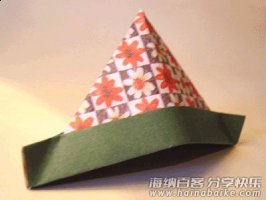 折纸：纸帽子的折法 