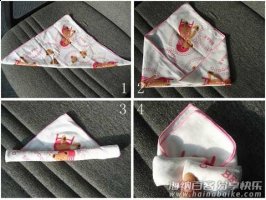 手帕老鼠，童年手工手折绢叠老鼠 