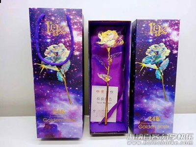 彩金变色玫瑰花批发，情人节送彩金变色玫瑰，彩金变色玫瑰厂家