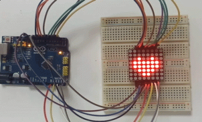 Arduino点阵制作跳动的心 