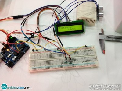 Arduino用超声波模块+LCD1602测距并显示 