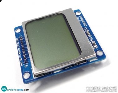 Arduino Nokia 5110 PCD8544 驱动实验 