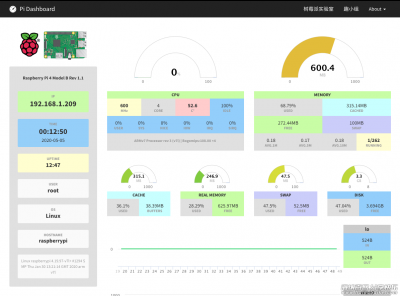 树莓派仪表盘 Pi Dashboard v1.1 更新 