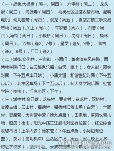 云南昆明市市区 安宁市 嵩明县 禄劝县赶集时间表 
